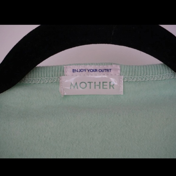 Mother Denim The Big Deal Retro T-Shirt Mint Green XS NWT - Picture 3 of 8